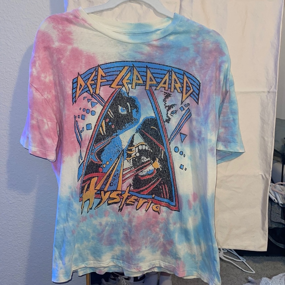 Tie dye Def Leppard Graphic Tee